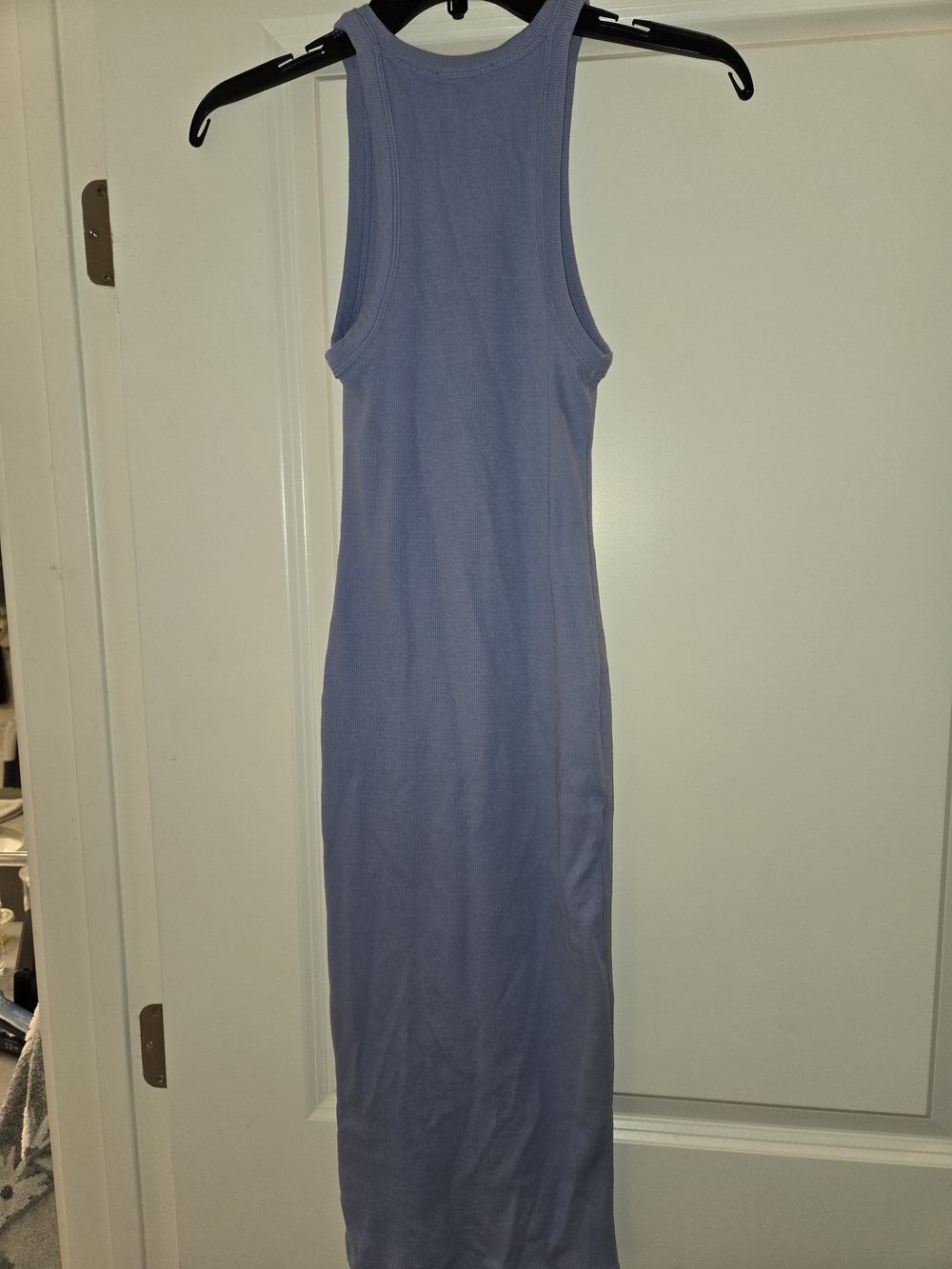 Zara Blue Ribbed Maxi Tank Dress - Picture 3 of 4